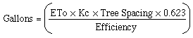 Calculating Gallons per Tree