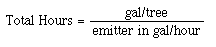 Calculate Total Hours per Tree